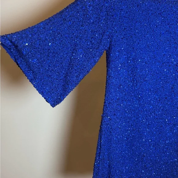 Alice + Olivia Sparkling Blue Mini Dress